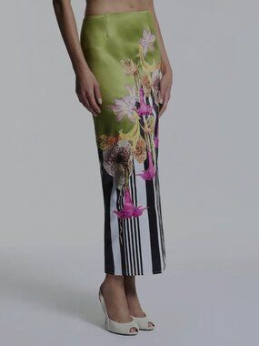 Mixed Floral Canopy Beaded Column Skirt (NWT)